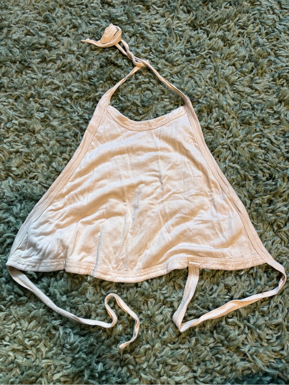 Nude Crop Backless Halter Top